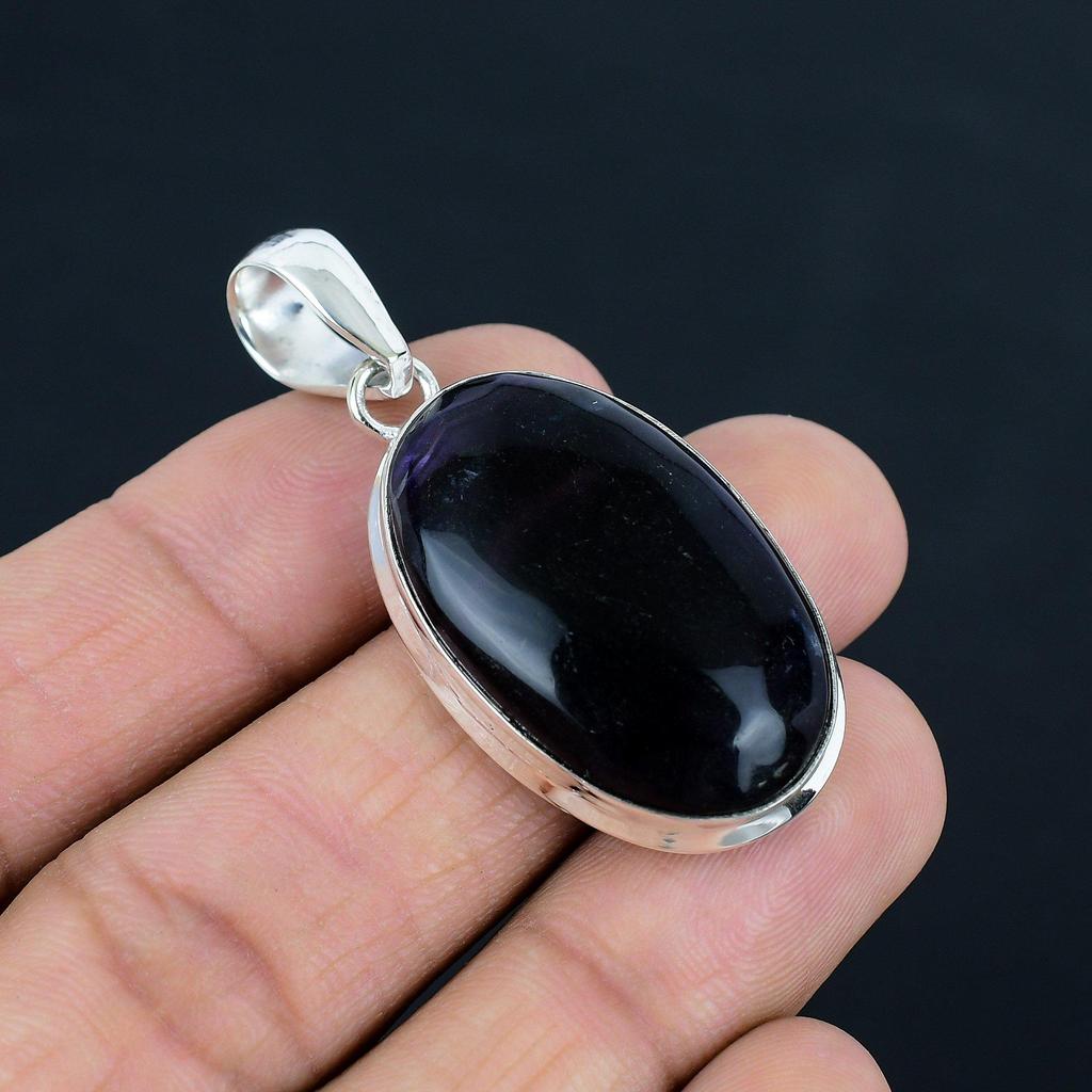 Natural Amethyst Gemstone Pendant, 925 Sterling Silver, Pendant Jewelry, Handmade Silver Pendant Jewelry for Gift, Easter Gift