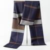 2025 Autumn/Winter New Men'S Cashmere Scarf Thickened, Stylish, European And American Men'S Classic Stripe