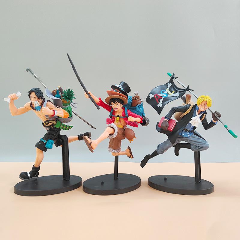 One Piece Onigashima Luffy, Zoro, Ace, & Sanji Anime Figurine Set