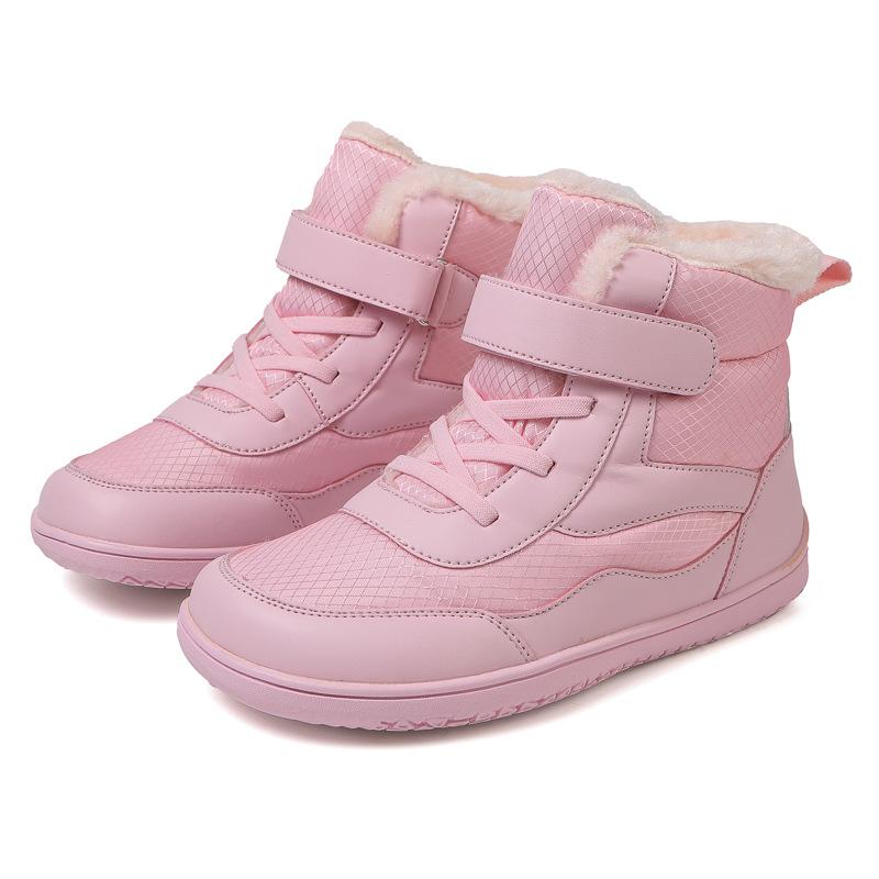 Children's wide-headed cotton shoes, piled and thickened snow boots, waterproof and warm high-top cotton boots for boys and girls, factory generation