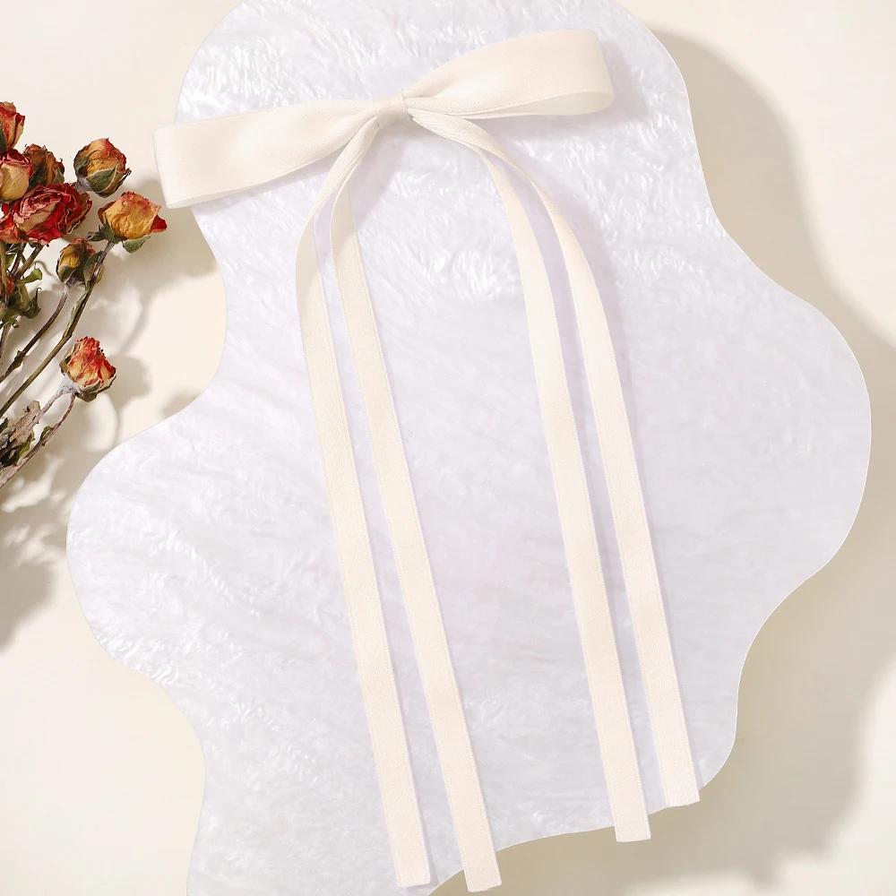 2pcs Long Tassel Ribbon Hairpin Cute Candy Bow Clip for Women Girls Party Gifts Headwear Side Clips Hair Accessories