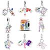 Original Copper Colorful Painting Charms Artistic Palette Beads Pendants Fit Bracelet Necklace Diy Jewelry Gift