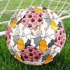 Cats Circle Paw Prints Hearts Size 5 Soccer Ball Machine Sewn Indooroutdoor Universal Football For Football Accessories Suitable For Birthdays