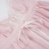 Spicy Summer Striped Lace Bow Tie Camisole: Slim-Fit European American Style