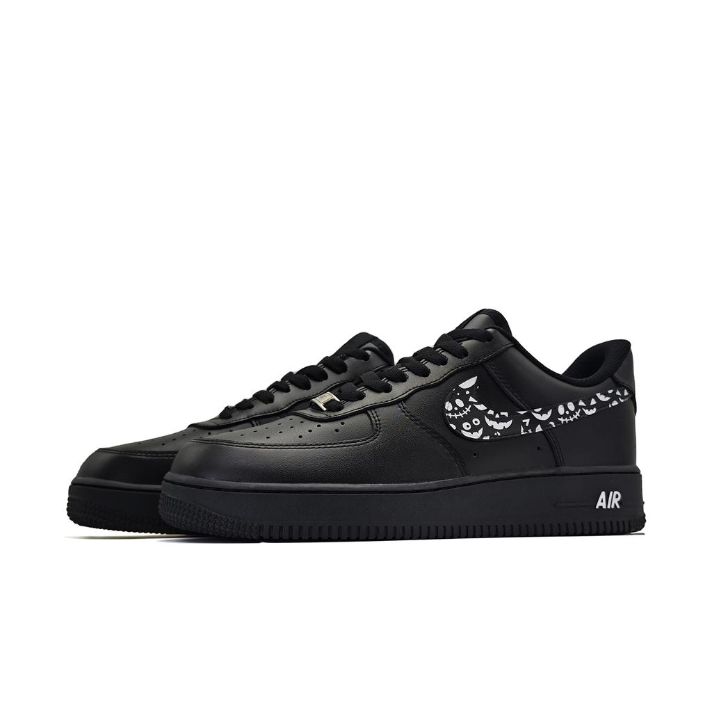 Nike Air Force 1 Night Elf Cushioning Slip Resistant Low top Skateboard Shoes Unisex Black White CW2288-001(Team1364-)