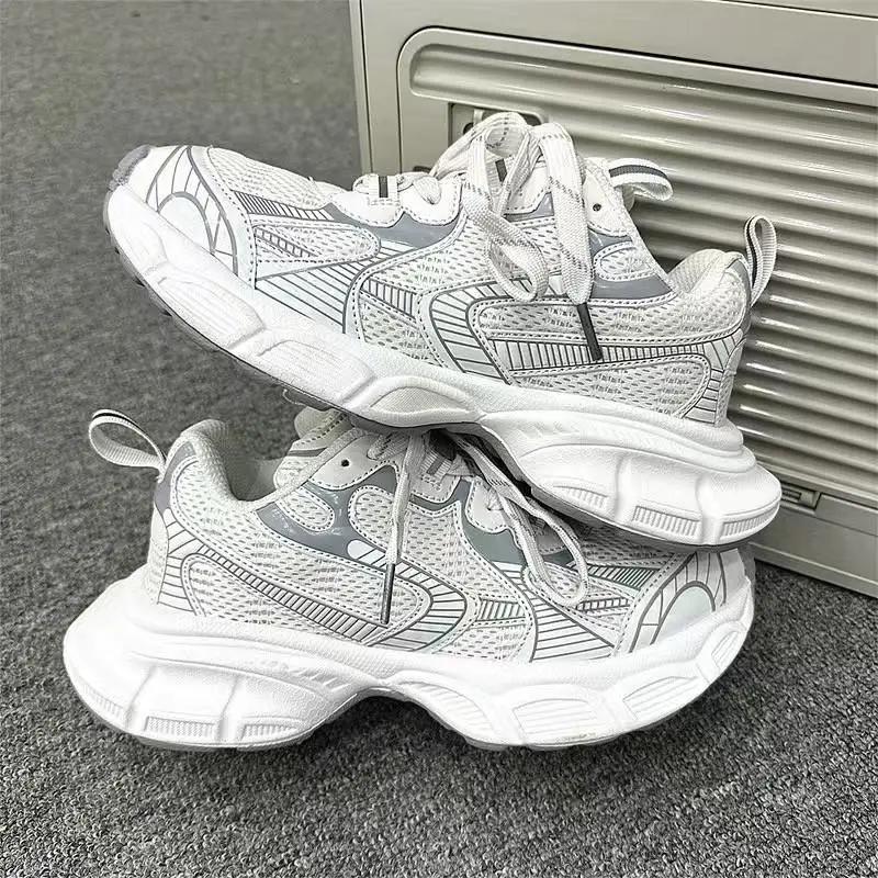 

Модные мужские брендовые кроссовки для пар, мужская обувь в Париже, дизайнерские толстые сетчатые дышащие женские повседневные кроссовки, туфли Tire Tank 3xl 39