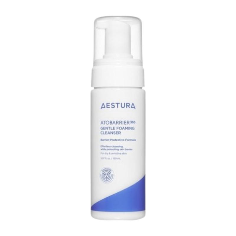 AESTURA ATOBARRIER365 Gentle Foaming Cleanser 150ml – Soft Bubble Facial Cleanser, Mild Daily Cleansing for Dry Sensitive Skin 150ml