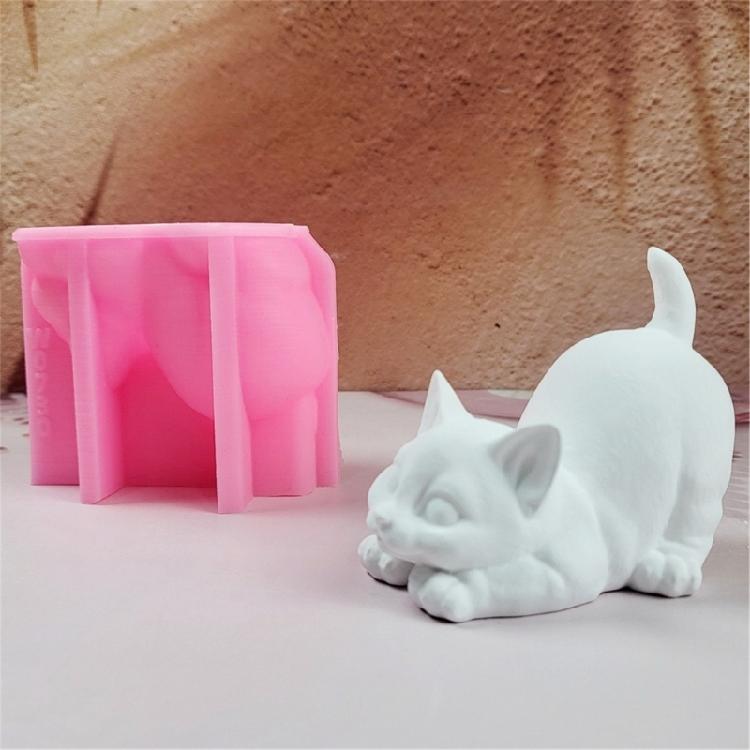 Cats Shape Silicone Candle Molds for Candle Soap Candy Gypsum Decoration Temperature Resistant Fondant Silicone Mold