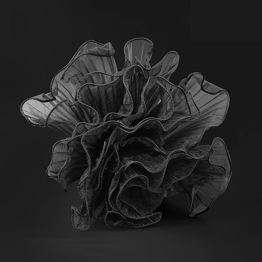 1pc Solid Color Wavy Gauze Lace Net Wrapping Paper Wide Floral Bouquet Wrap for Valentine's Day, Weddings, Birthdays, Gift Packaging & Flower Decor