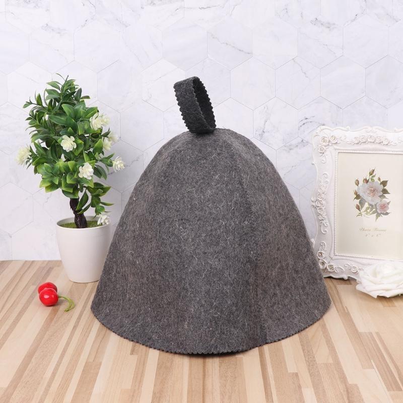 Wool Felt Sauna Hat Anti Heat Men and Women Dark Color for Lightweight for Protection Experience Warm Cap top sale