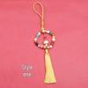 Eighteen-Seed Car Pendant: Safe Travel Charm, Bodhi Bead Ornament, Premium Temple Decoration.