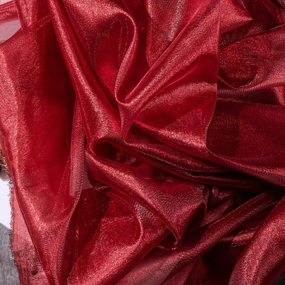 Gradient Organza Silk Curtain Gold Wedding Kindergarten Clothing Dress Creative Stage Fabric Background Fabric