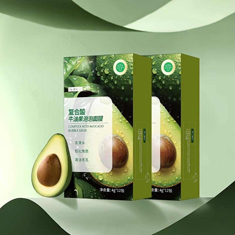 Avocado Bubble Mask Deep Cleansing, Fine Pores, Brightening and Moisturizing Face Mask Travel Set Face Mask Skin Care