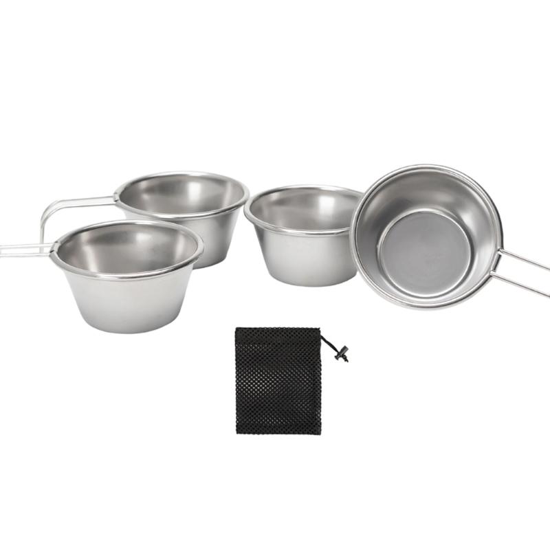 

Camping Cookware Multipurpose Stainless Steel Cup with Hook Handle 50ml Capacity For Hiking Backpacking Adventure