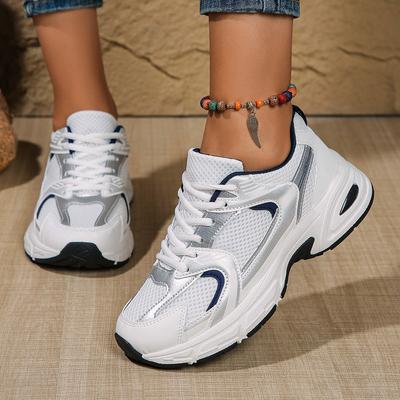 Baskets Respirantes de Sport pour Femmes à la Mode, Chaussures Plates de Course, Plateforme Zapatos Para Mujer Automne Nouvelles Randonnée Confort Marche Lacets Chaussures pour Femmes