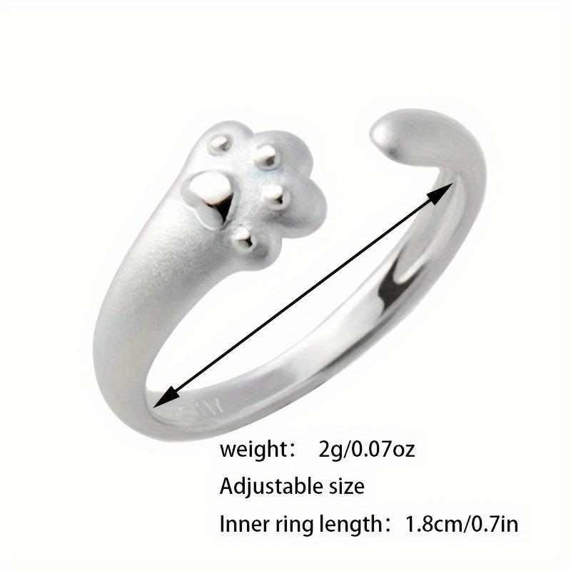 Original Simple Cute Kitten Silver Ring for Japanese & Korean Trendsetter Students