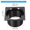 PATIKIL 100mm Duct Connection Flange, 4-Piece Set, Dryer Vent Wall Plate, Square-Round Straight Duct Plate for Heating, Cooling, and Ventilation Fans,