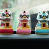 Solar Wobble Lion Figurine Solar Power Bobblehead Dancing Lion For Desk Car Dashboards Add Tradition & Good Fortunes