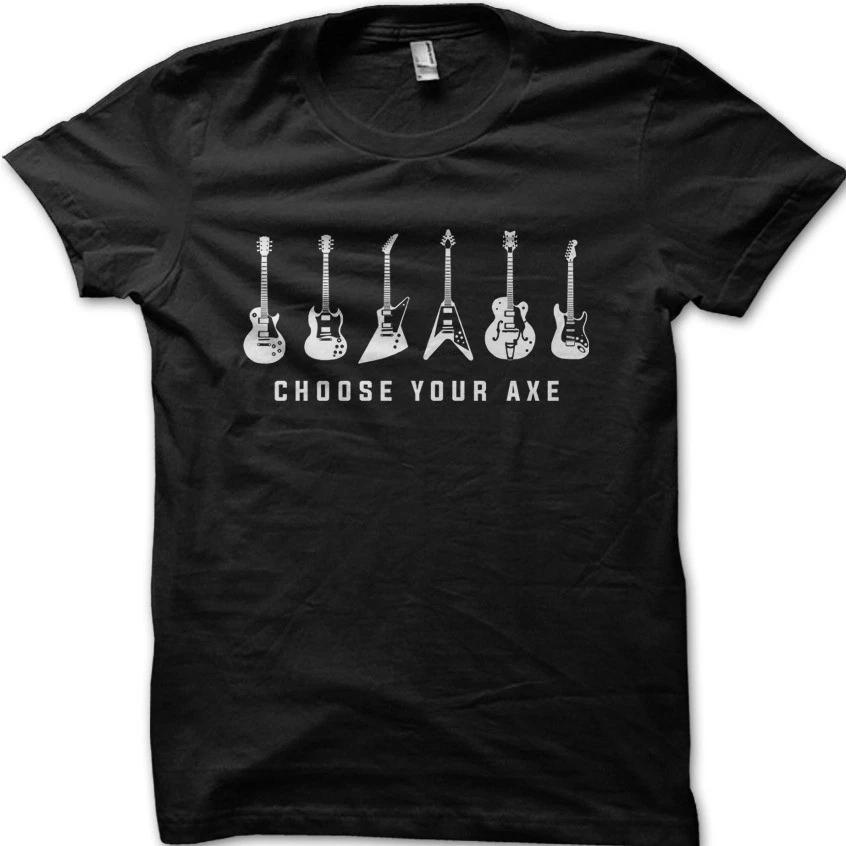 GUITARS Choose Your AXE black printed t-shirt OZ9121 M