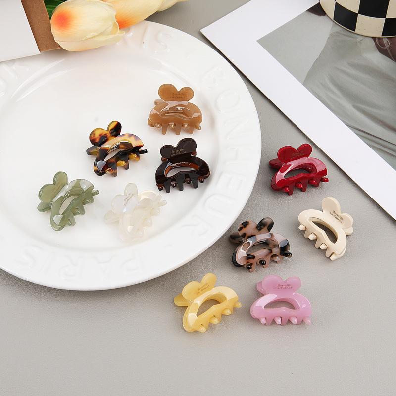 New Small Heart Hair Claw Clamp Acetate Hair Crabs for Girls Cute Heart Shaped Hair Clips Women Hair Accessories Hairpins Clips