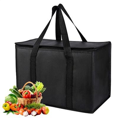 Isolierte Einkaufstasche mit großer Kapazität Faltbare Wiederverwendbare Weiche Kühltasche Leichte Heiß-Kalt-Liefertasche für Essen zum Mitnehmen