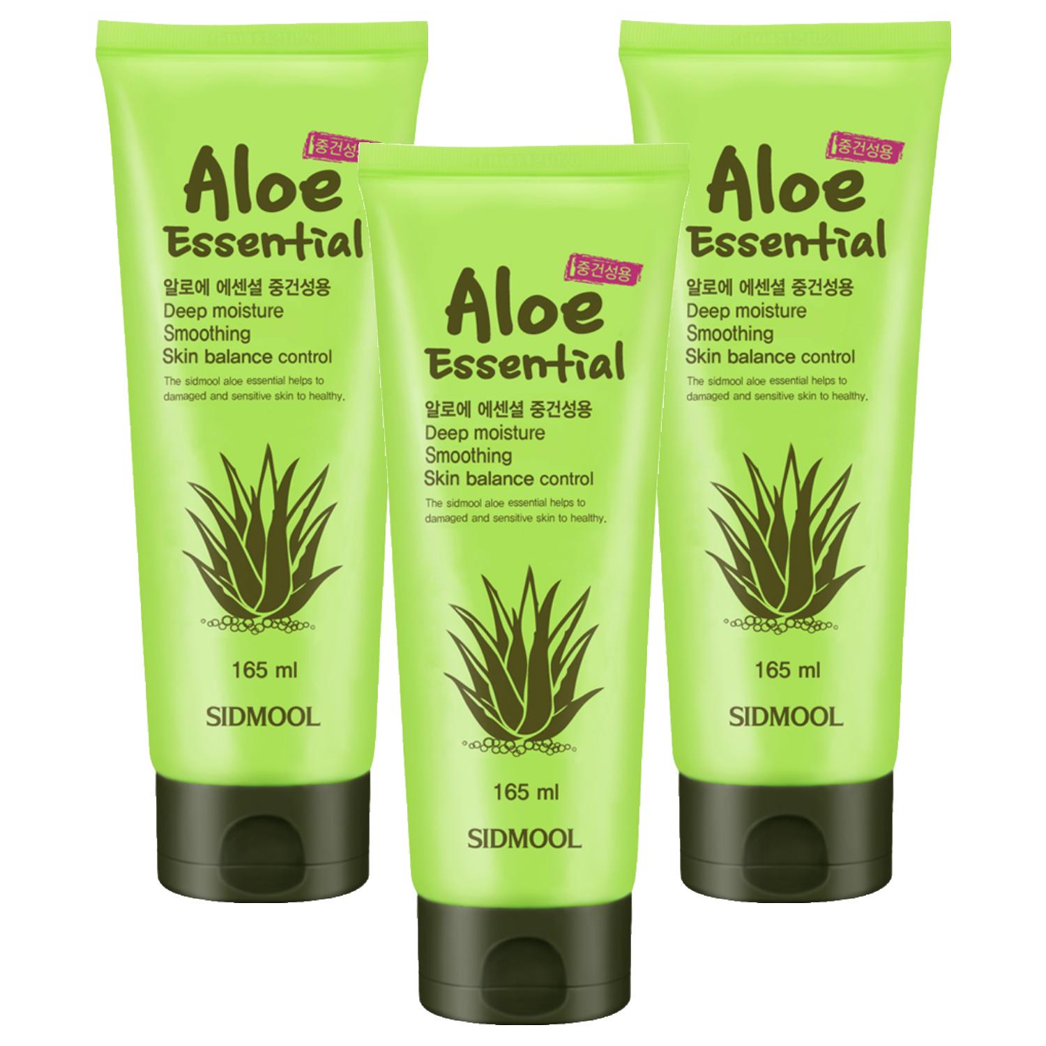 

SIDMOOL Aloe Essential Soothing Gel Moisturizer for Normal to Dry Skin 165ml x 3ea