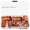 150-Piece High-Temp Resistant Purple Copper Flat Washer Set, M6-M20 Sizes