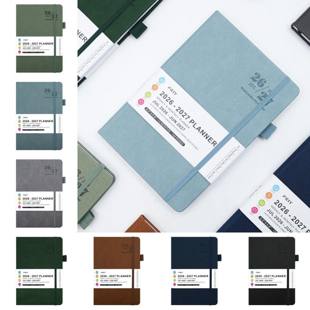 A5 English 2026-2027 Schedule Book Simple Agenda Planner Notebook Thick Paper Time Management Planner School Students Gift