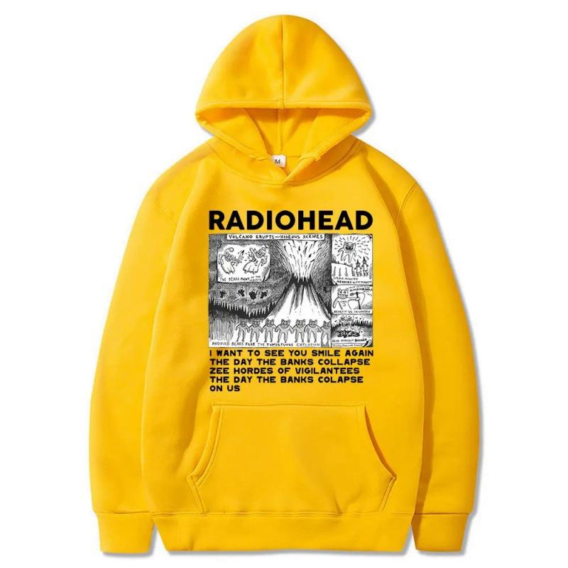 

Вінтажний худі Radiohead XS жовтий