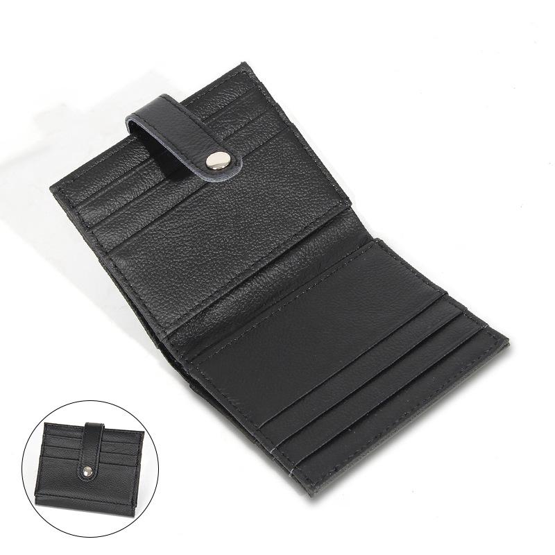 

Женский кошелек бифолд из натуральной кожи - Корейский стиль, Мягкая коровья кожа, Множество отделений для карт