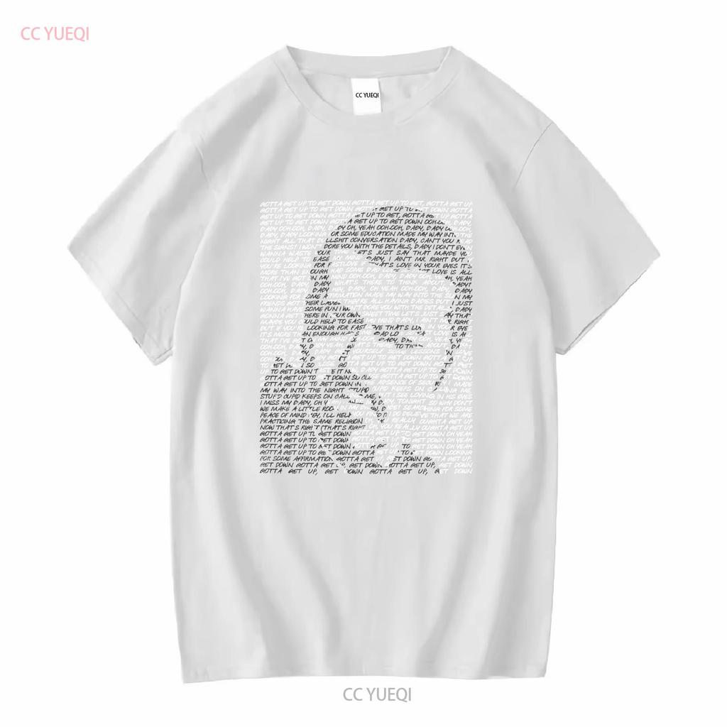 George Michael 'Fastlove' Lyrics Art T Shirt Hand Designed Tribute Merchandise Long or Short Sleeves Vintage Washed