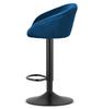 East Stool - Navy Blue Velvet / Black Base X 2