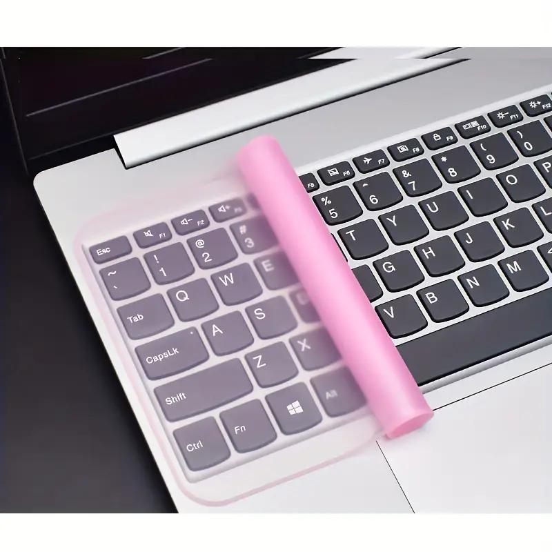 

1 шт. Силиконовая накладка на клавиатуру для ноутбуков 30,48–35,56 см, гибкая, моющаяся, пыленепроницаемая и прочная накладка на клавиатуру розовый
