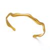 Fashion Vintage Flower Cuff Bracelet for Women Trendy Gold Color Metal Wide Flower Opening Bangles Charms Elegant Party Jewelry