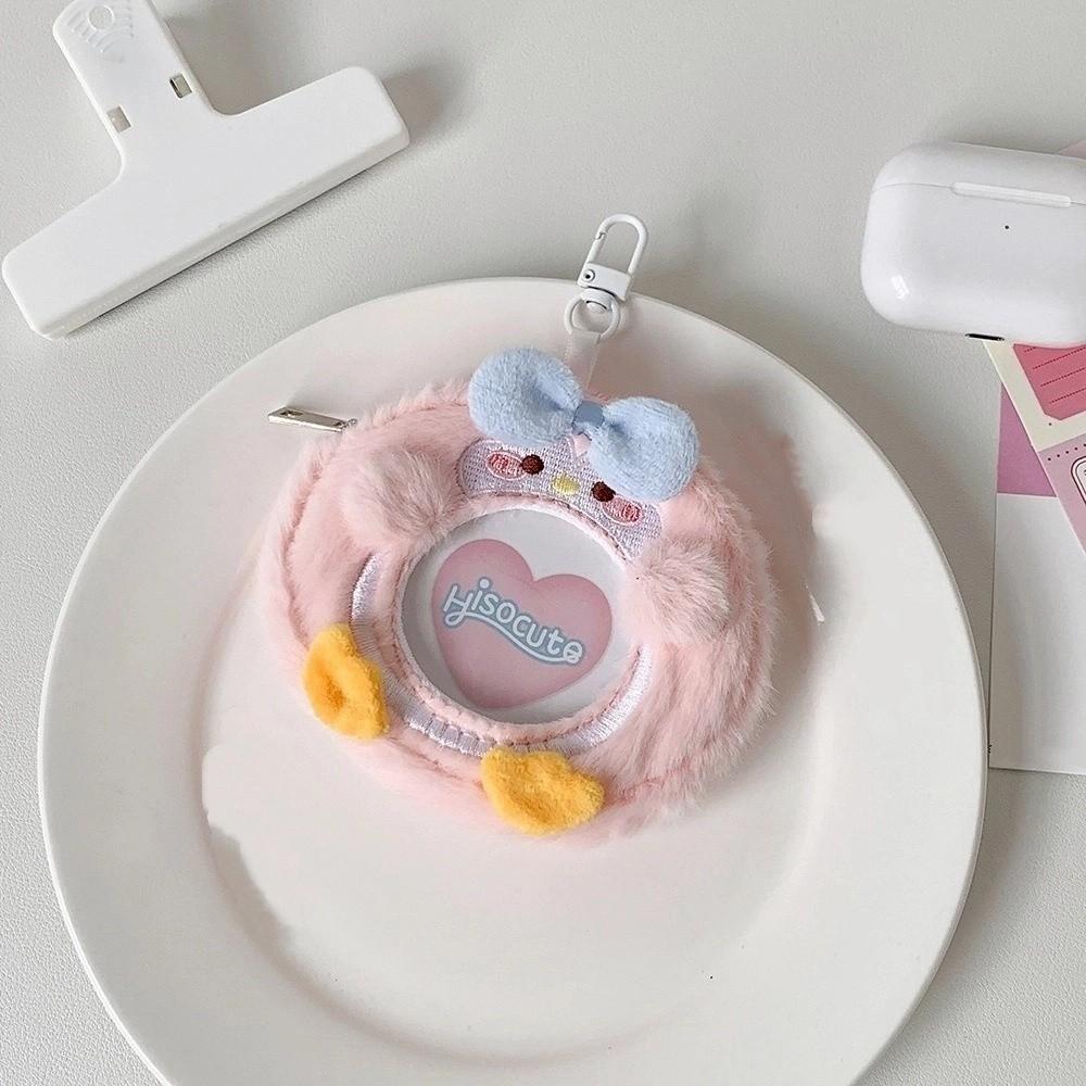 Plush Badge Ita Bag Cartoon Photo Storage Bag Mini Badge Holder Bag  for  Bluetooth Headset