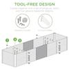 8x2x2ft Outdoor Metal Raised Garden Bed Rectangular Deep Root Planter Box for Vegetables Flowers Herbs and Succulents W/ 239 Ga