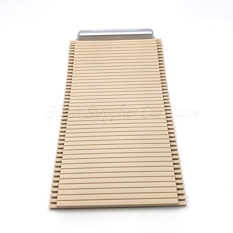 Voor Volvo XC60 2009-2017 S60 S60L 2011- Middenconsole Schuifluiken Bekerhouder Afdekking Rolgordijn Zwart / Beige 39868873