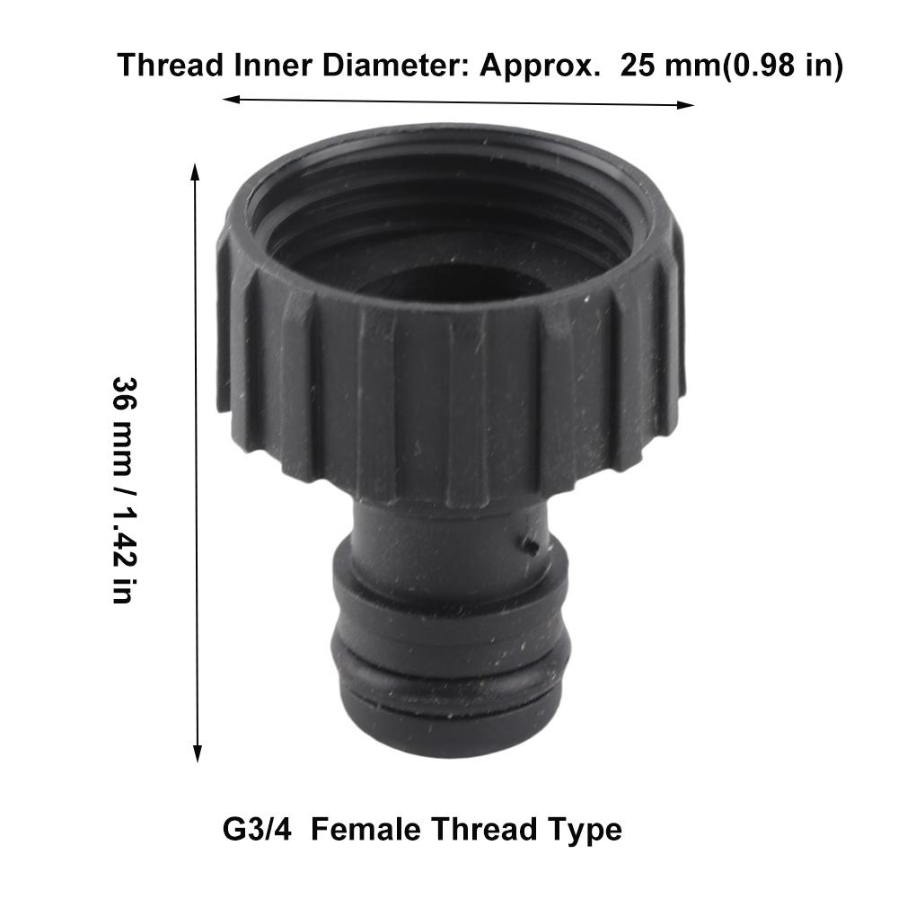 10Pcs Plastic Hose Connector G1 Female Thread Stable Hose Connector Hose Adapter Car Washing G3/4 Female Thread