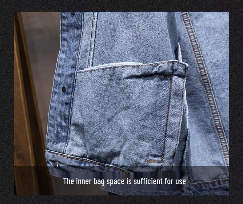 Men's Retro Korean Style Denim Jacket - Casual Spring & Autumn Trend