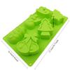 Christmas Silicone Baking Mold Classic Green Christmas Tree Pendant Mold for Chocolate Cake Jelly Suitable for Christmas