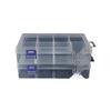8-Compartment Adjustable Transparent Storage Box for Phone, Cables & Crafts