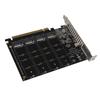 Placa Adaptadora 4 Portas M.2 NVMe SSD para PCIE X16 M Key Conversor Leitor de Disco Rígido Placa de Expansão PH44