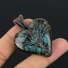 Labradorite Pendant, Handmade Gemstone 999 Copper Wire Wrapped Pendant Antique Jewelry, For Gift Silver Jewelry