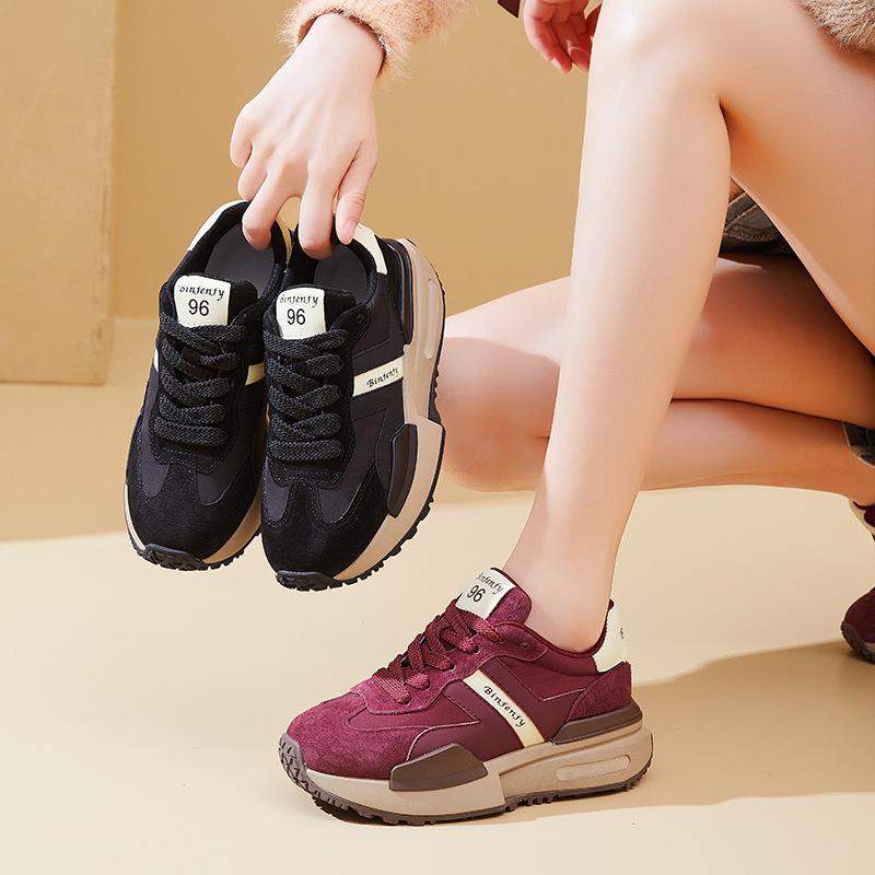 New Dad Shoes for Women, Retro, Versatile and Fashionable Thick-soled Sports Single Shoes