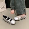 New Popular Female Footwear Round Toe Luxury Women Flats Mary Janes Shoes Shallow Buckle Strap Ladies Ballet Flats Shoes