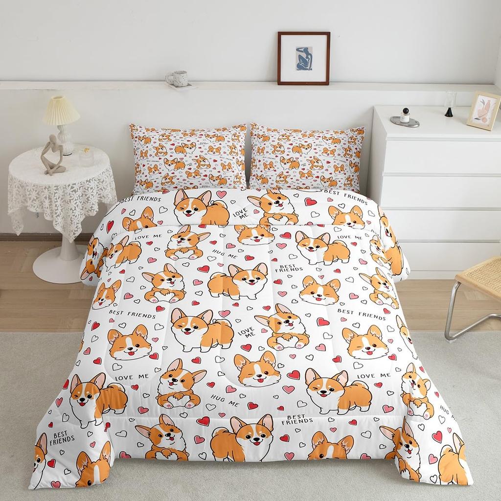 Tractor Bedding Sets for Boys Twin Size Toddler Kids Cute Cartoon Farm Animals Comforter Set Girls Children Farmhouse Country Down Comforter