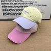 Small fresh NICE embroidered baseball cap women's quick-drying breathable cap contrasting color soft top sun hat versatile and small face