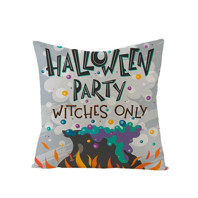 Halloween Anime Kürbis Geist Digitaldruck Kurzer Plüsch Kissenbezüge für Auto Sofa Büro Kissenbezug Heimtextilien