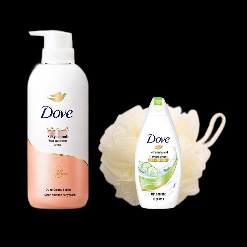 Dove White Peach Seidig-Geschmeidig Duschgel Set