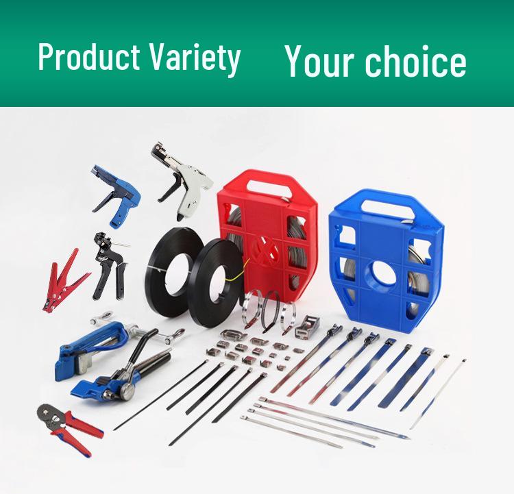 Stainless Steel Banding & Cable Tie Gun: Self-Locking Cutter & Bundling Pliers Tool